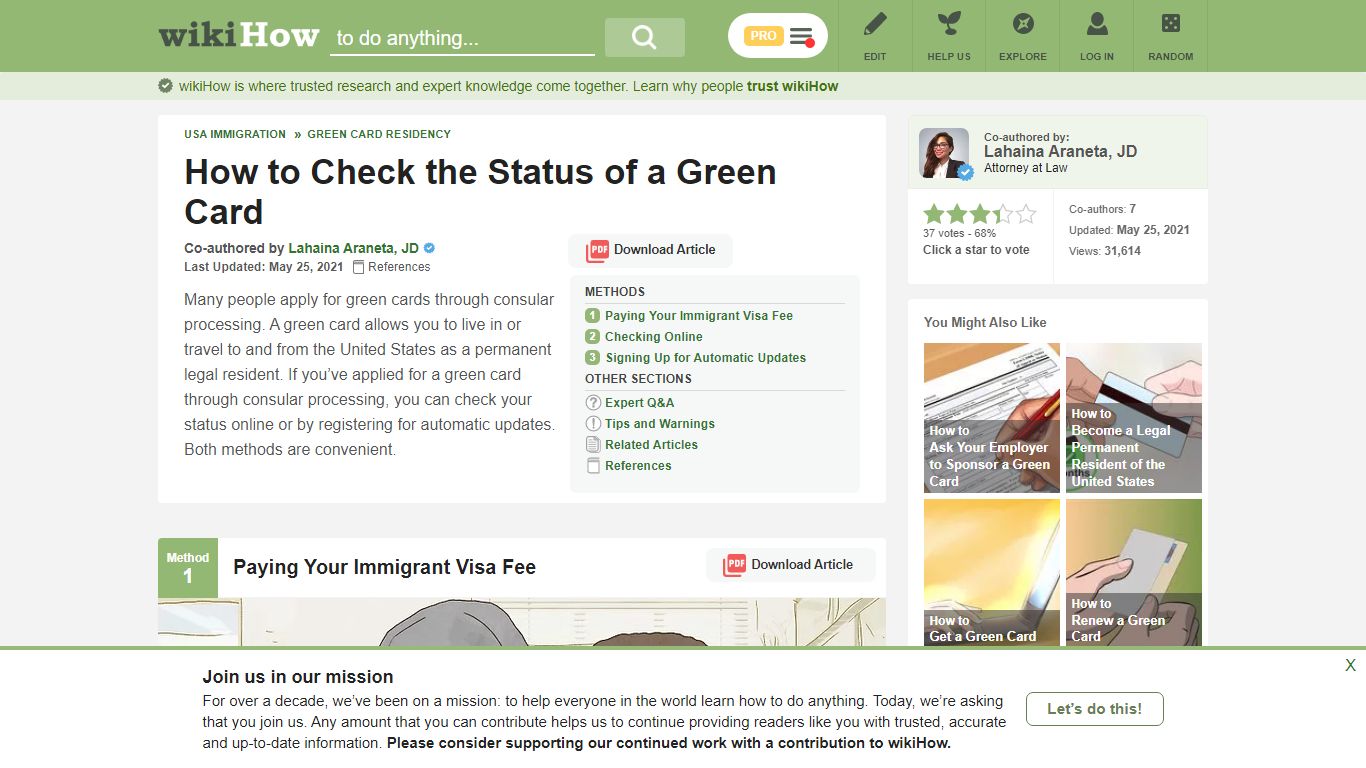 3 Ways to Check the Status of a Green Card - wikiHow